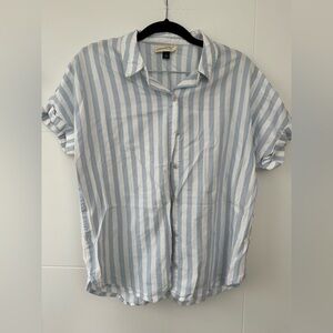 Universal Thread Light Blue and White Striped Men's Shirt